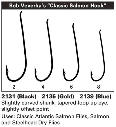 Daiichi 2139 Bob Veverka Classic Salmon Hook, Blue