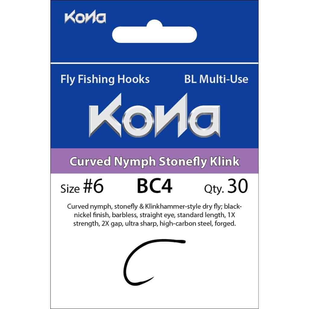 Kona Curved Nymph Stonefly Klink Hook BC4 - Chinook Wind Outfitters
